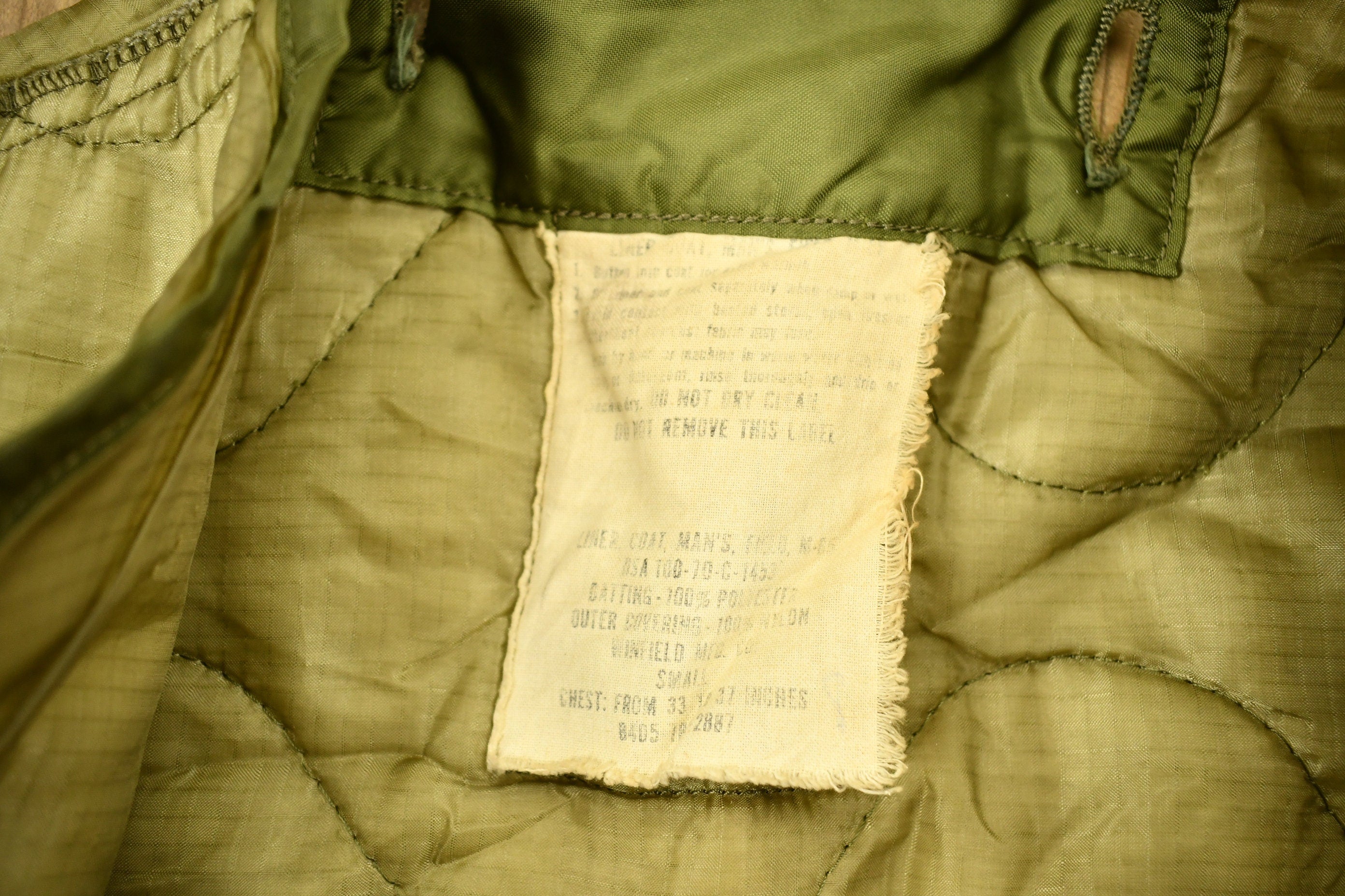 Vintage Military M65 Jacket Liner