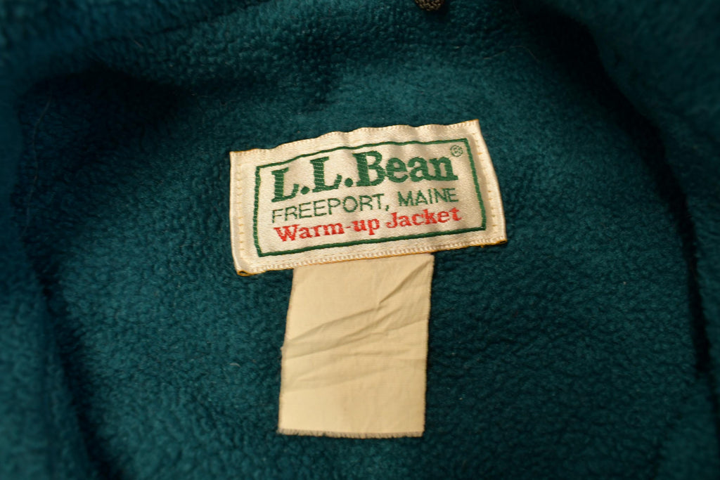 Vintage 1990s LL Bean Fleece Lined Warm Up Jacket