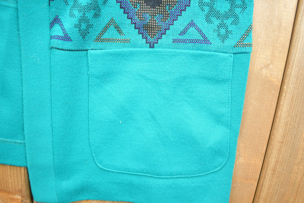 Vintage 1980s Graff Patterned Cardigan Sweater