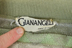 Vintage 1990s Gianangeli Quarter Button Cable Knit Crewneck Sweater
