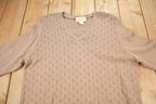Vintage 1980s V-Neck Yarn Knit Sweater