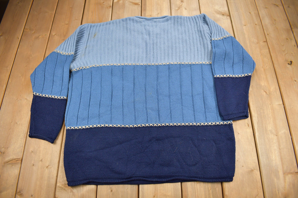 Vintage 1990s United States Sweaters Knit Crewneck Sweater  Vintage 90s Crewneck  All Over Pattern  Made In USA