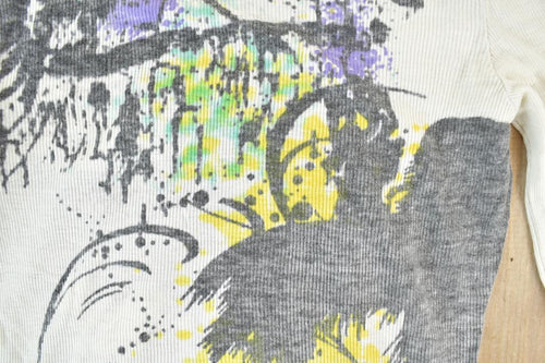 Women Vintage Neon 90s Y2K T-Shirt / Vigoss Grunge Skull Print / Contrast Stitch / Internet Famous Clothing / Over Dyed