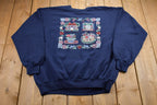 Vintage 1990s Heart & Home Picnic Basket Crewneck