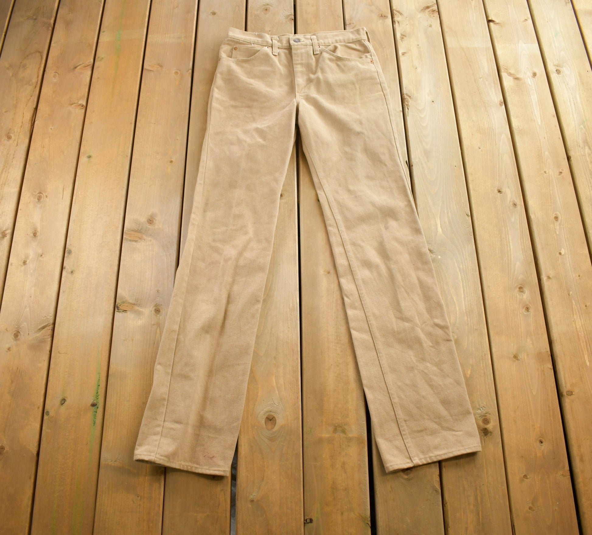 Vintage 1980s Levi's 535 Straight Leg Khaki Pants Size 32x36