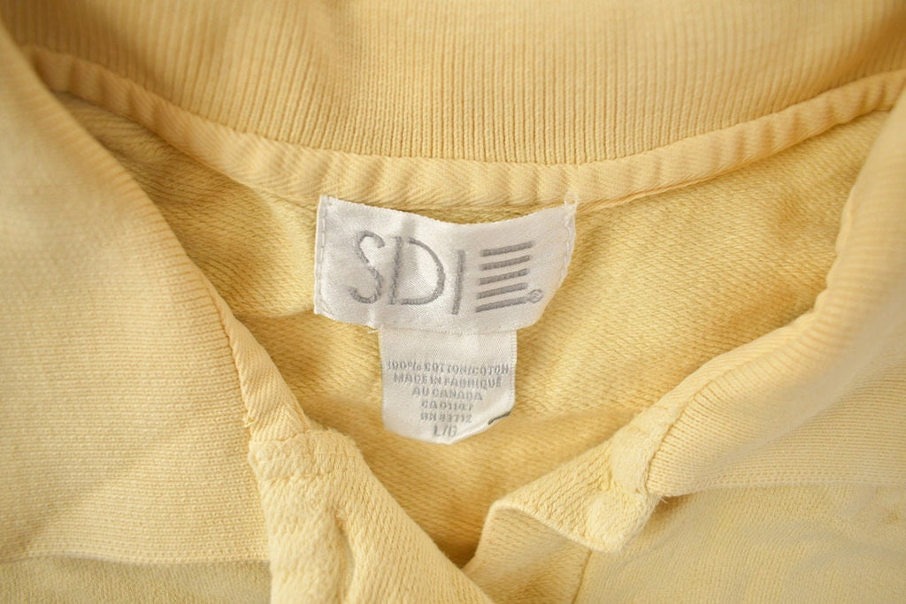 Vintage 1990s SDIE Blank Yellow Polo Sweatshirt