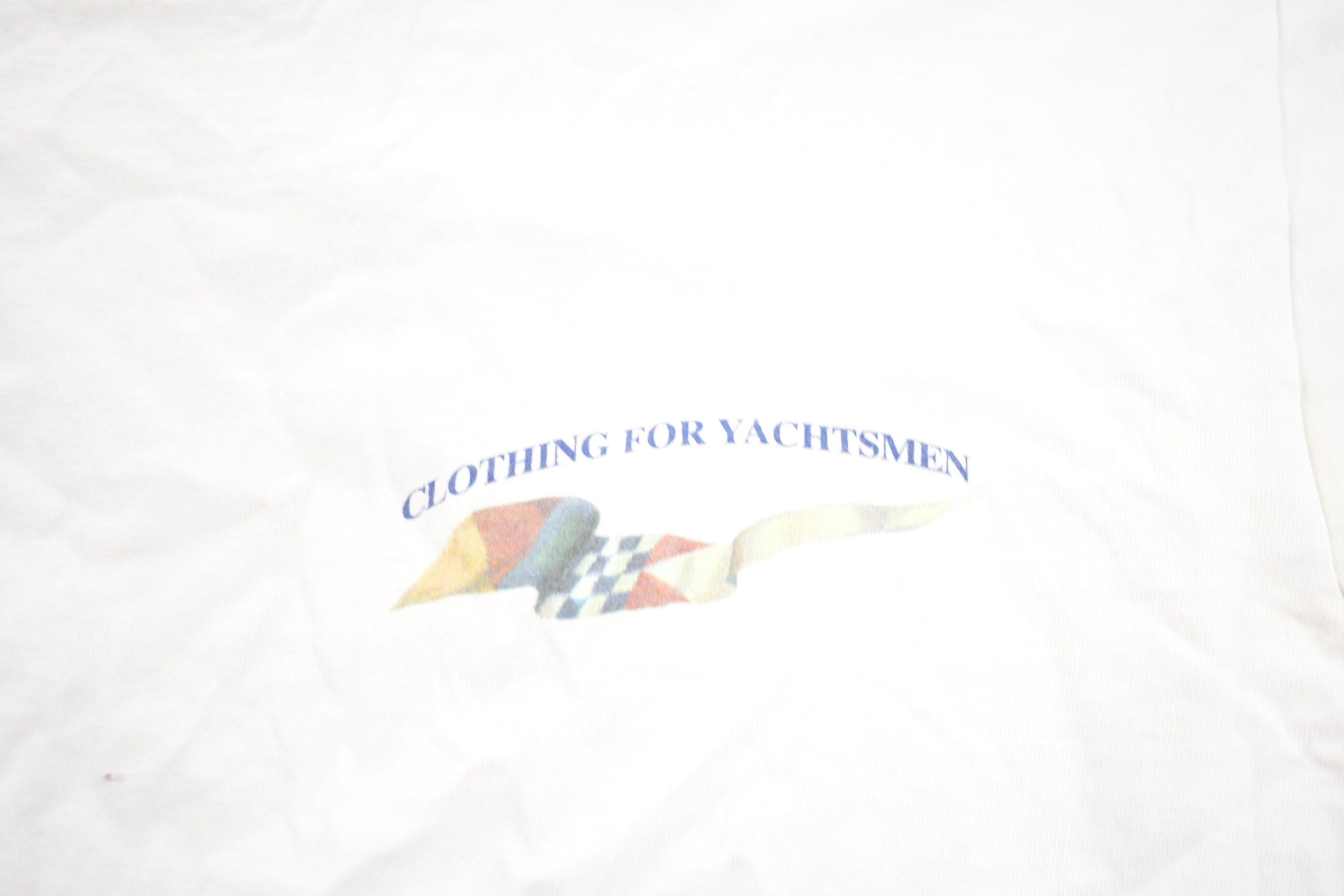 Vintage 1990s Newport Blue Yachtsmen Graphic T-Shirt