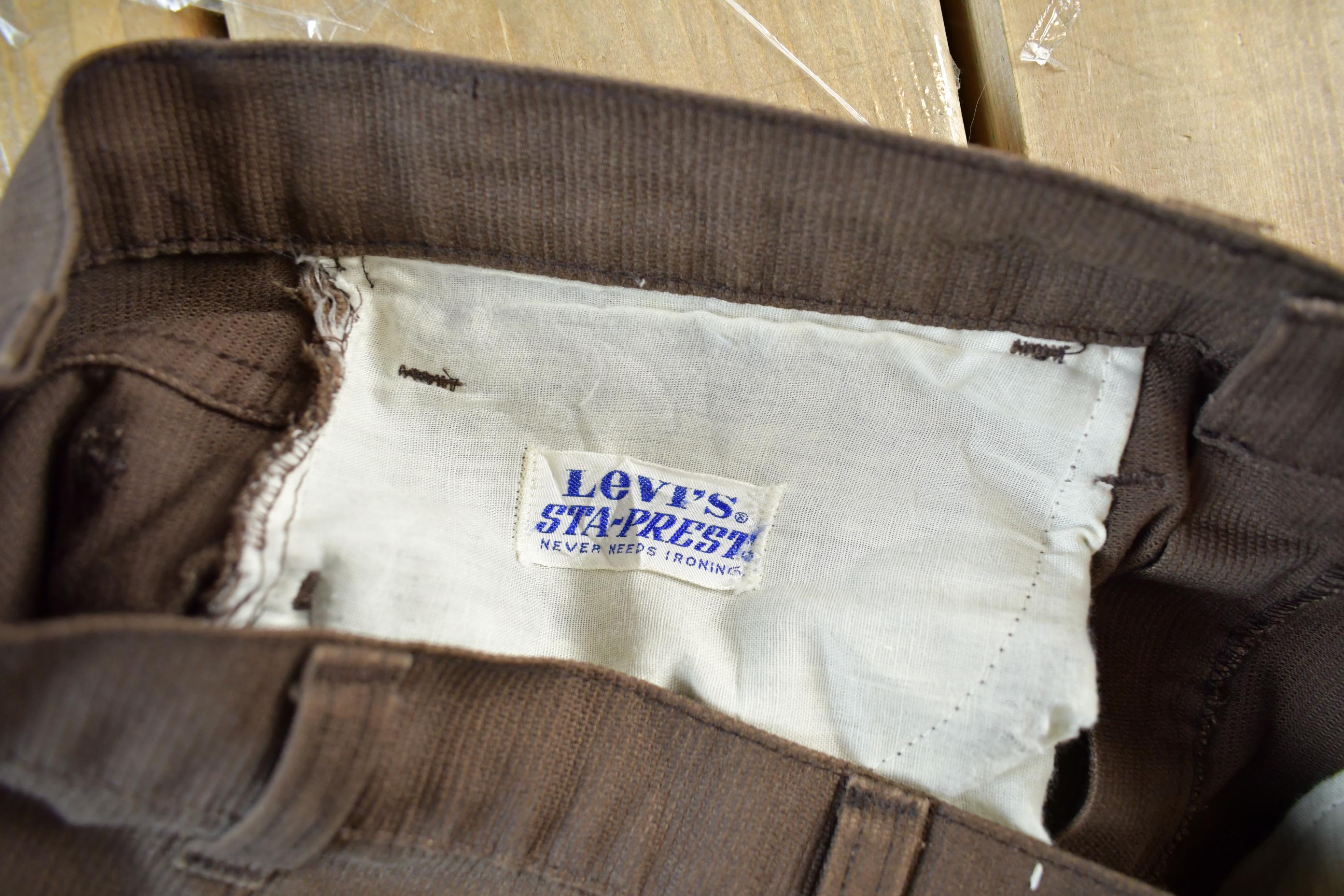 Vintage 1960s Levi's Sta-Prest Slacks Trousers Men's 30 x 29  True Vintage  Vintage Pleated Pants  60s Flare Pants  Made in USA