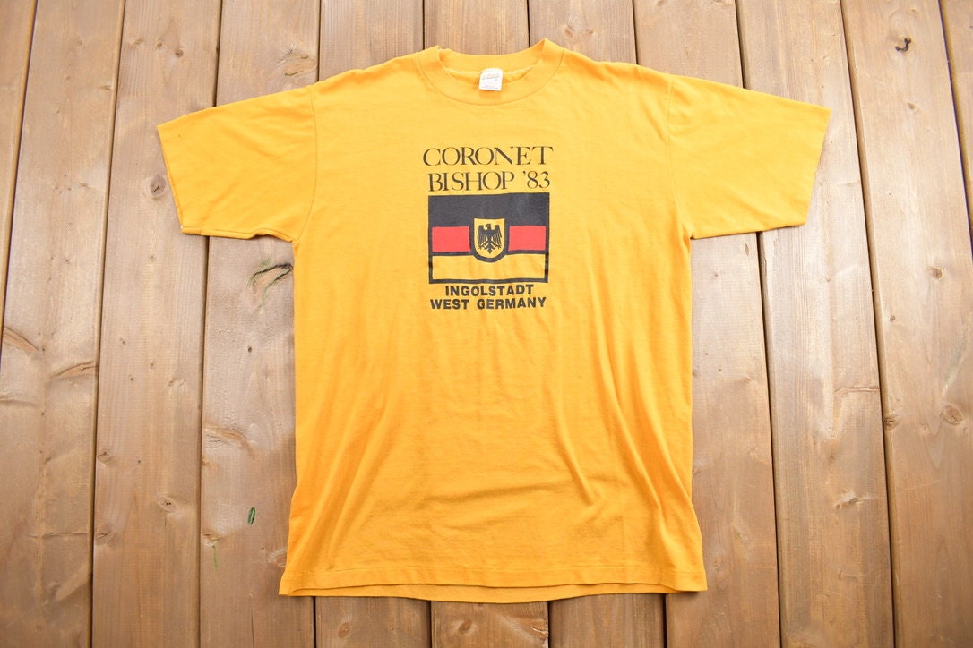Vintage 1983 Coronet Bishop West Germany Graphic T Shirt