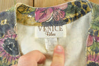 Vintage 1980s Floral Button Up Vest
