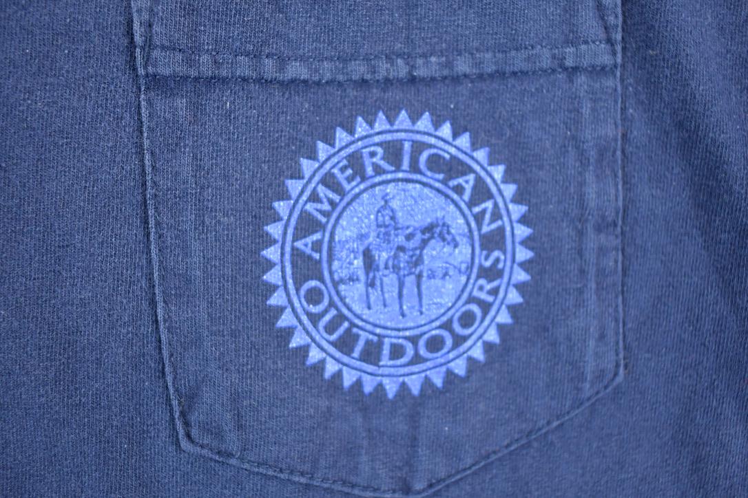 Vintage 1990s American Outdoors Wolf Souvenir Single Stitch Graphic Print T-Shirt Made In