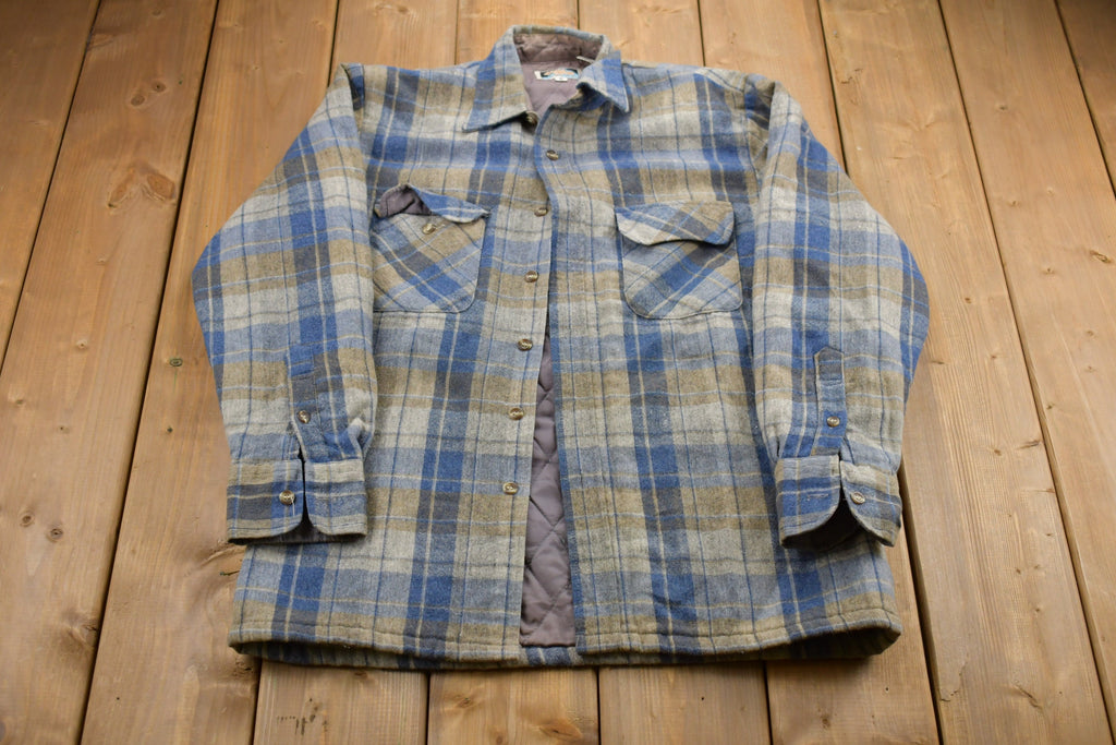 Vintage 1980s Arctic Circle Plaid Lined Button Up Shirt