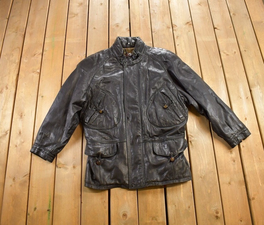 Vintage 1980s Mario Zeli Leather Jacket