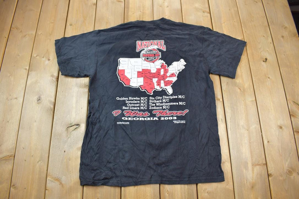 Vintage 2003 Bike World Family Reunion Atlanta Georgia Graphic T Shirt