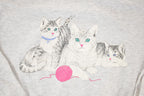 Vintage 1990s Yarn Kitty Turtleneck Sweatshirt Women's XL