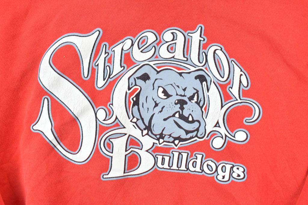 Vintage 1990s Dodger Streater Bulldogs Collared University Collegiate Crew Neck  Embroidered  NCAA Sweatshirt  Sportswear  Americana