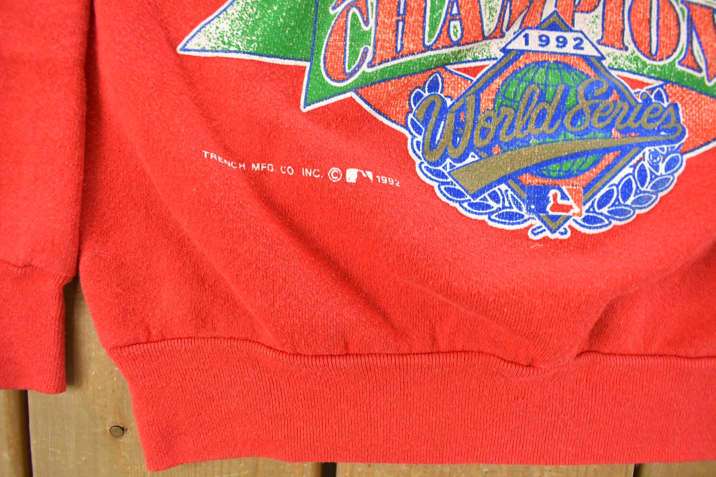 Vintage 1992 Toronto Blue Jays MLB AL Champions Crewneck Sweatshirt Youth Large