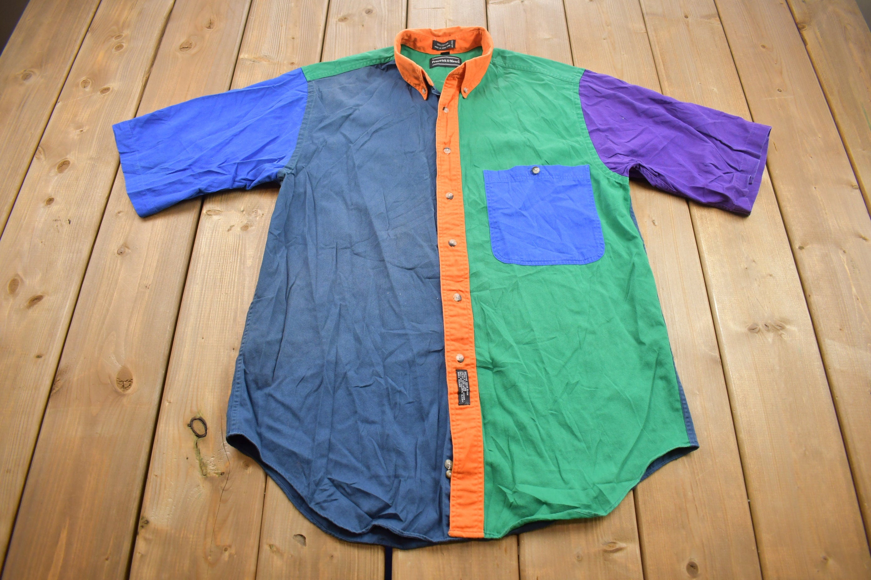 Vintage 1990s Multi Color Button Up Shirt