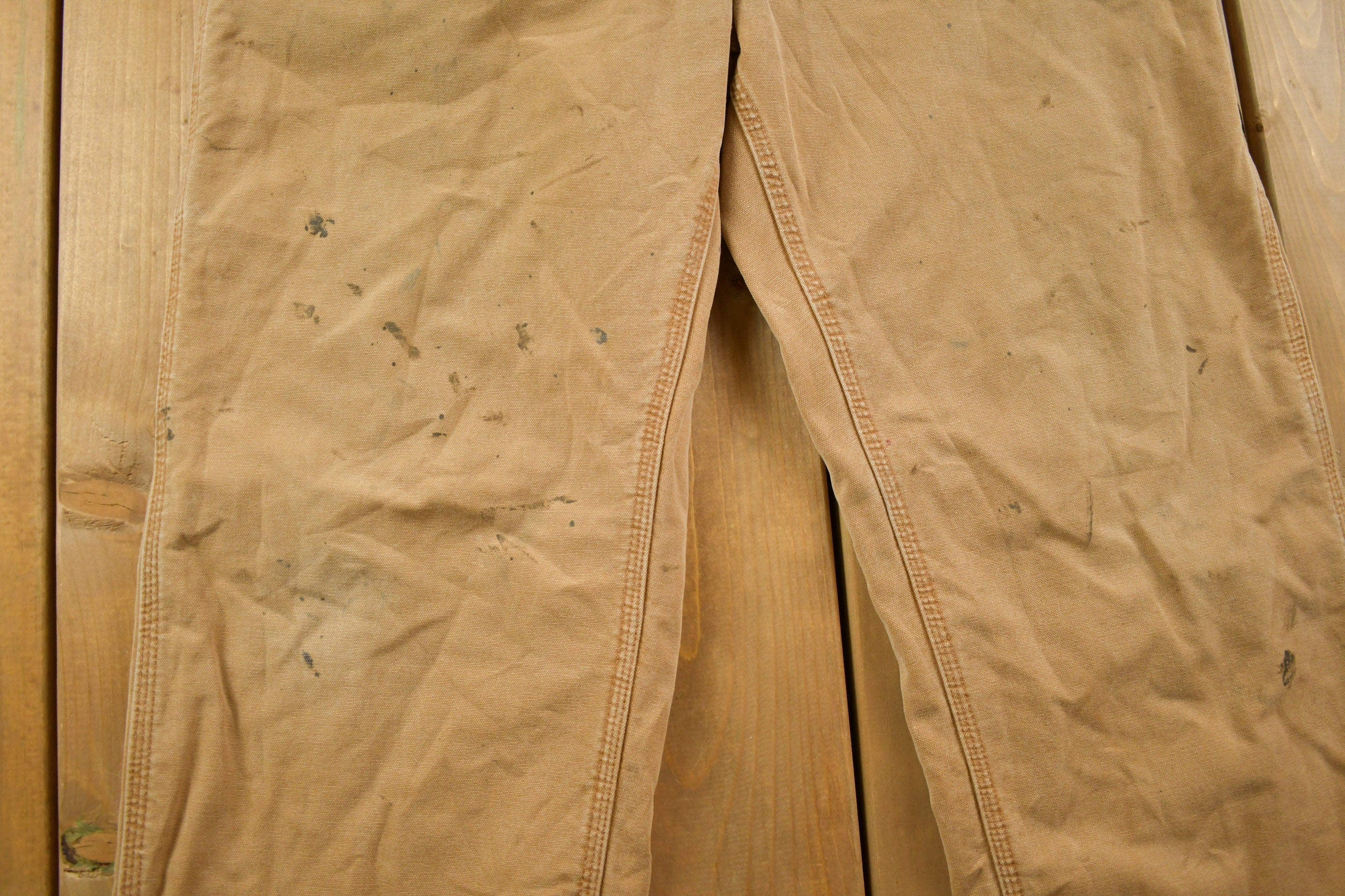 Vintage 1990s Carhartt Dungaree Fit Blanket Lined Work Pants Size 36 x 33