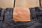 Vintage 1990s Black Levi's 505 Red Tab Denim Jeans Size 32 x 30