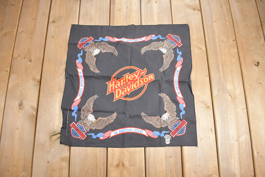 Vintage 1990s Harley Davidson American Bald Eagle Bandana
