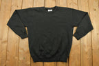 Vintage 1990s Lee Heavyweight Blank Black Crewneck Sweatshirt
