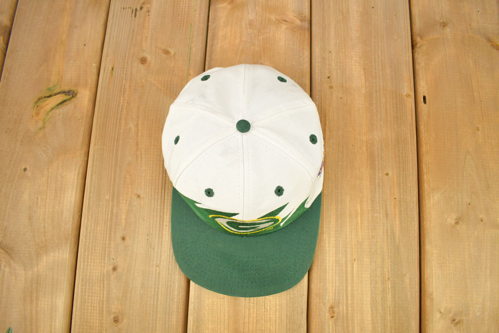 Vintage 1990s Green Bay Packers NFL Shark Tooth Snap Back Hat