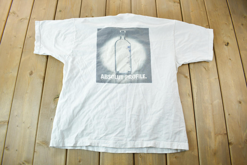 Vintage 1990s Absolute Vodka Promo T Shirt