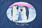 Vintage 1990s Penguin Family There Is time Graphic T-Shirt