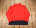 Vintage 1990s Tommy Sports Quarter Zip Fleece Sweater