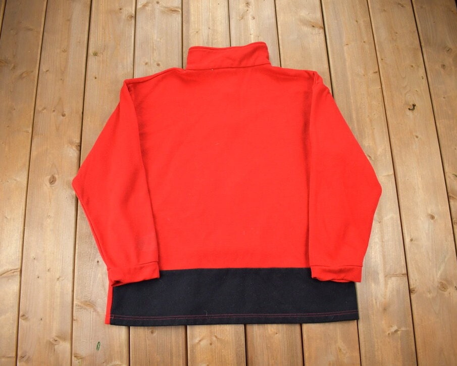 Vintage 1990s Tommy Sports Quarter Zip Fleece Sweater