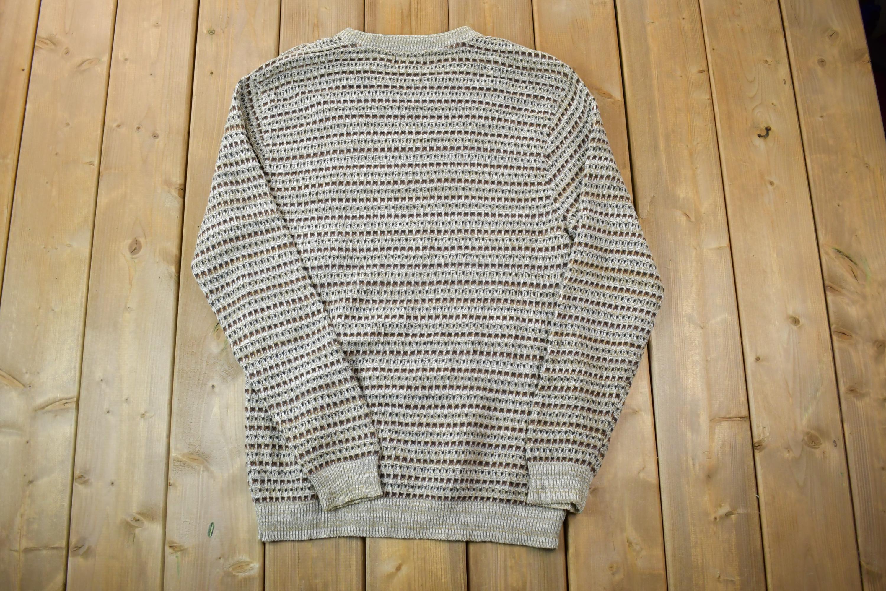 Vintage 1990s Bill Blass Knit Crewneck Sweater /