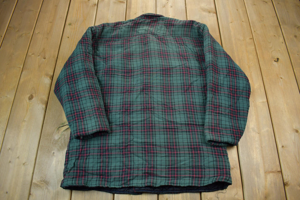 Vintage 1990s Plaid Flannel Button Up jacket