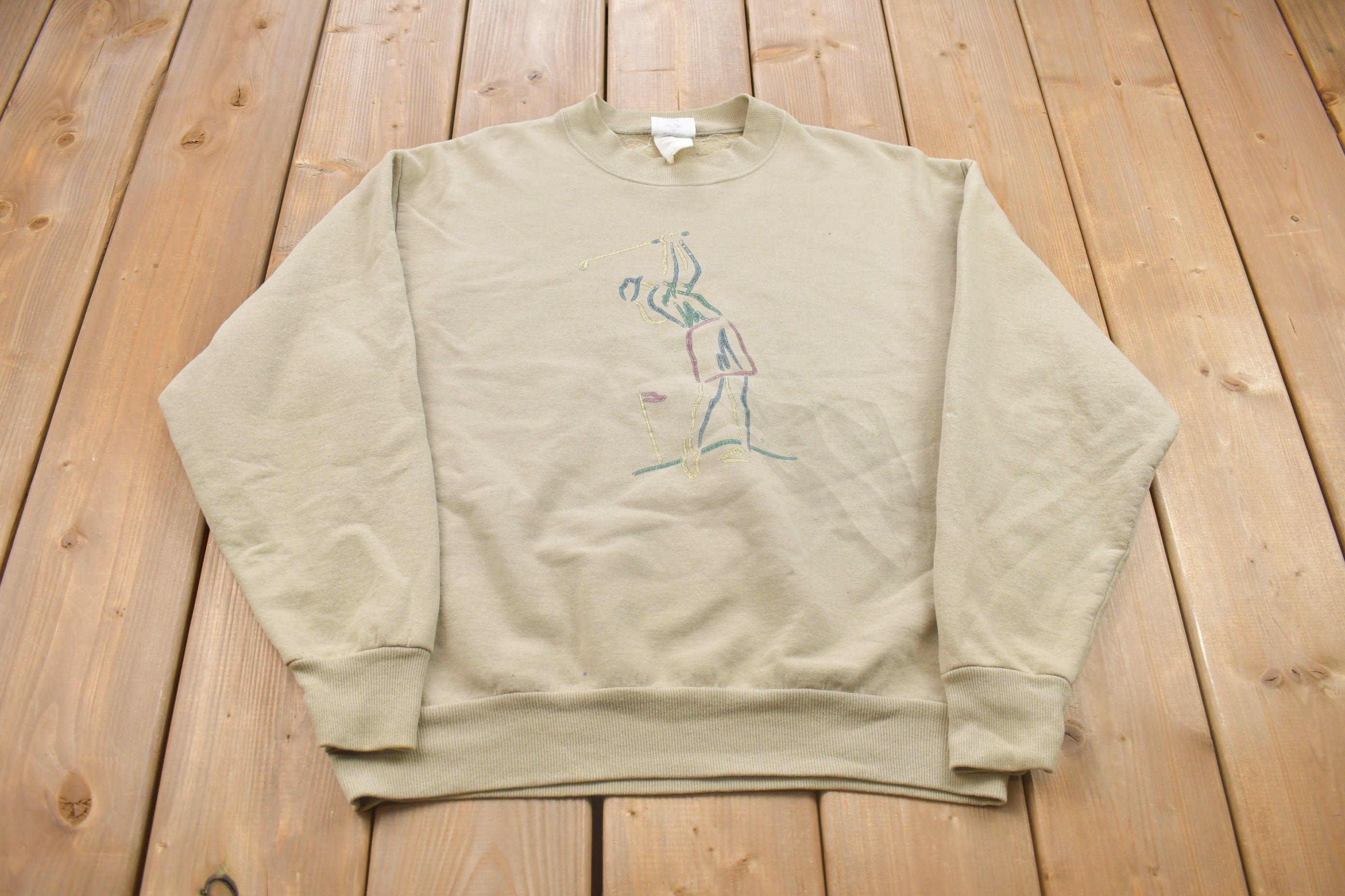 Vintage 1990s Jerzees Golfer Crewneck Sweatshirt