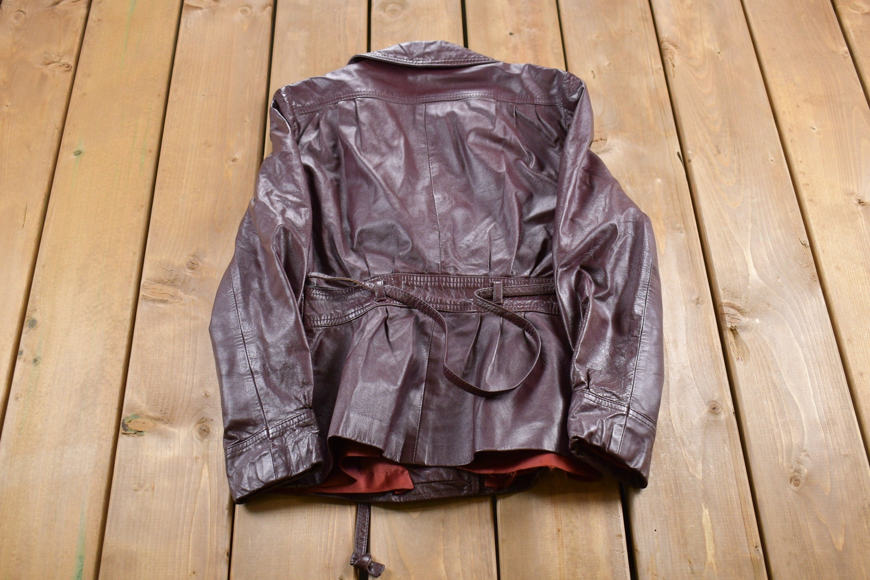 Vintage 1990s Winlit Leather Button Up Jacket