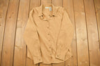 Vintage 1990s Women's White Stag Blank Button Up Shirt