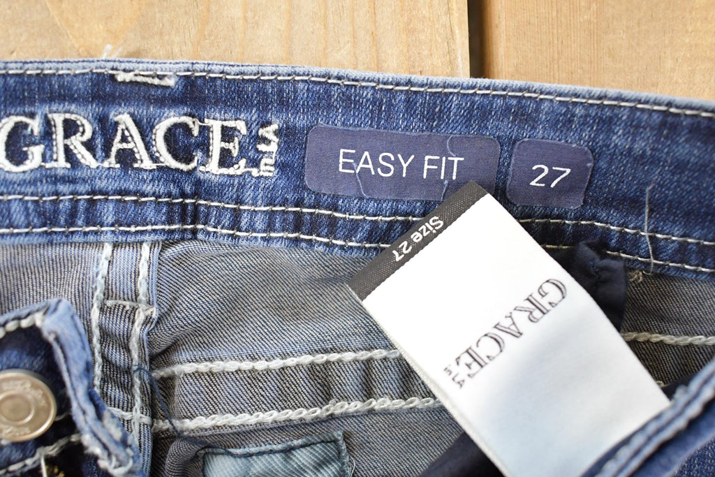 Vintage Deadstock Y2K Grace LA Bedazzled Low Rise Jeans Women's Size 27 x 32