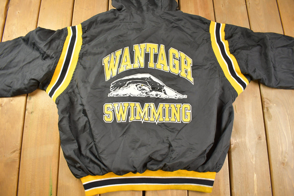 Vintage 1980s Wantagh Swimming Quarter Zip Windbreaker Jacket