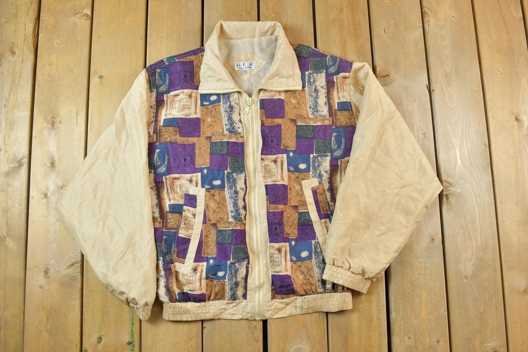 Vintage 1990s Silk Her Active Apparel Windbreaker Spring Jacket