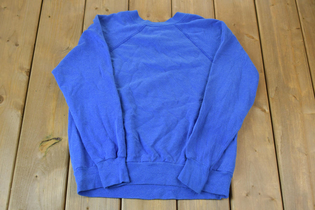 Vintage 1990s Blue Blank Crewneck Sweatshirt /