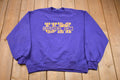 Vintage 1990s University of Michigan Marching Unit Collegiate Crewneck  Sweatshirt  Embroidered  NCAA Sweatshirt  Sportswear  Plaid