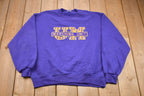 Vintage 1990s University of Michigan Marching Unit Collegiate Crewneck  Sweatshirt  Embroidered  NCAA Sweatshirt  Sportswear  Plaid
