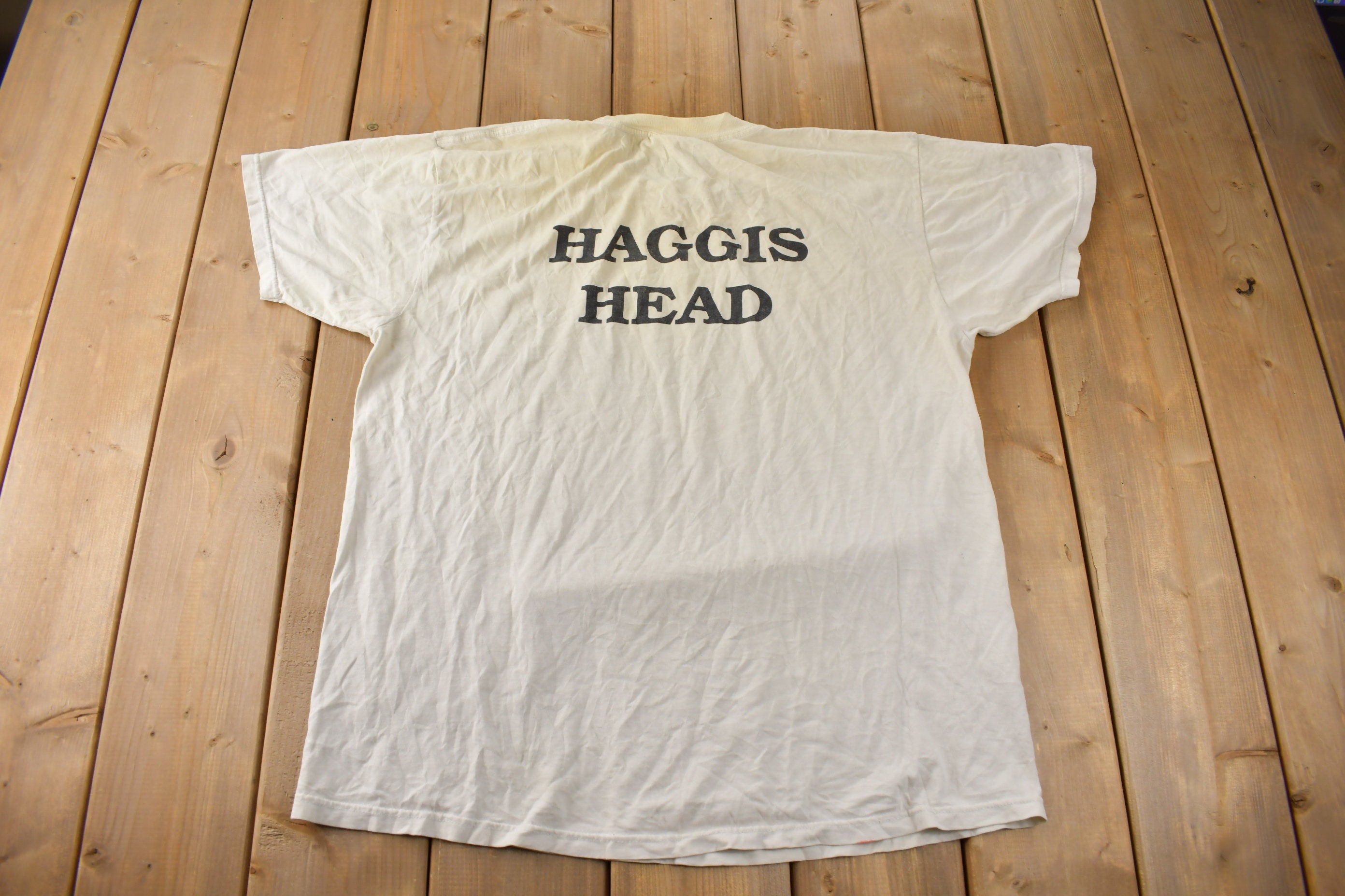 Vintage 1990s Enter The Haggis Haggis Head Graphic T Shirt Size XL
