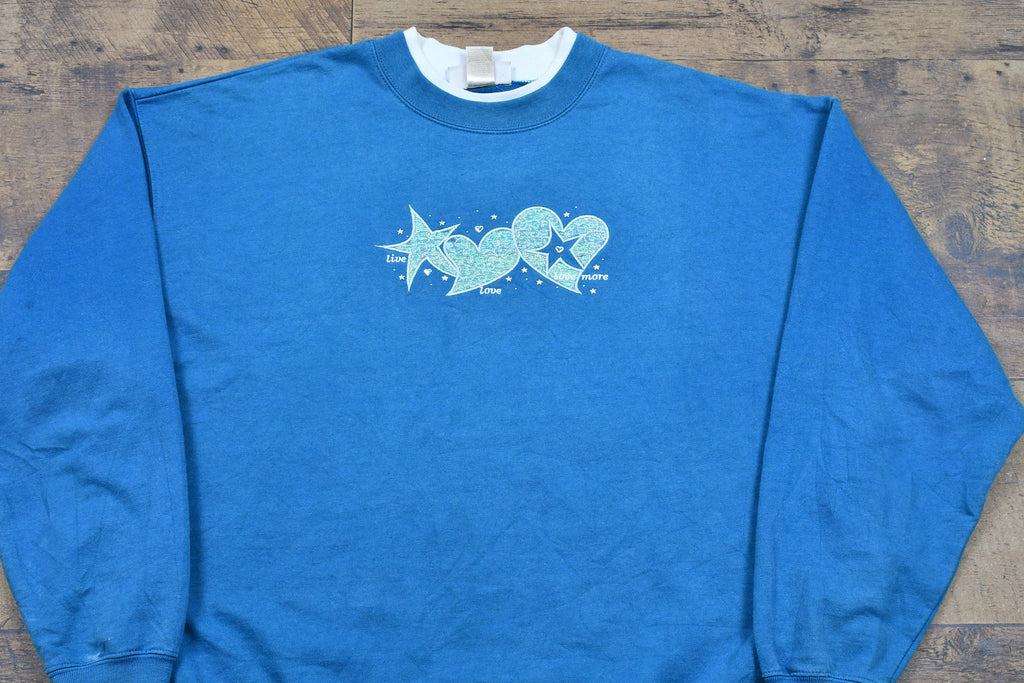 Vintage 1990s Live, Love, Love More 90s Crewneck