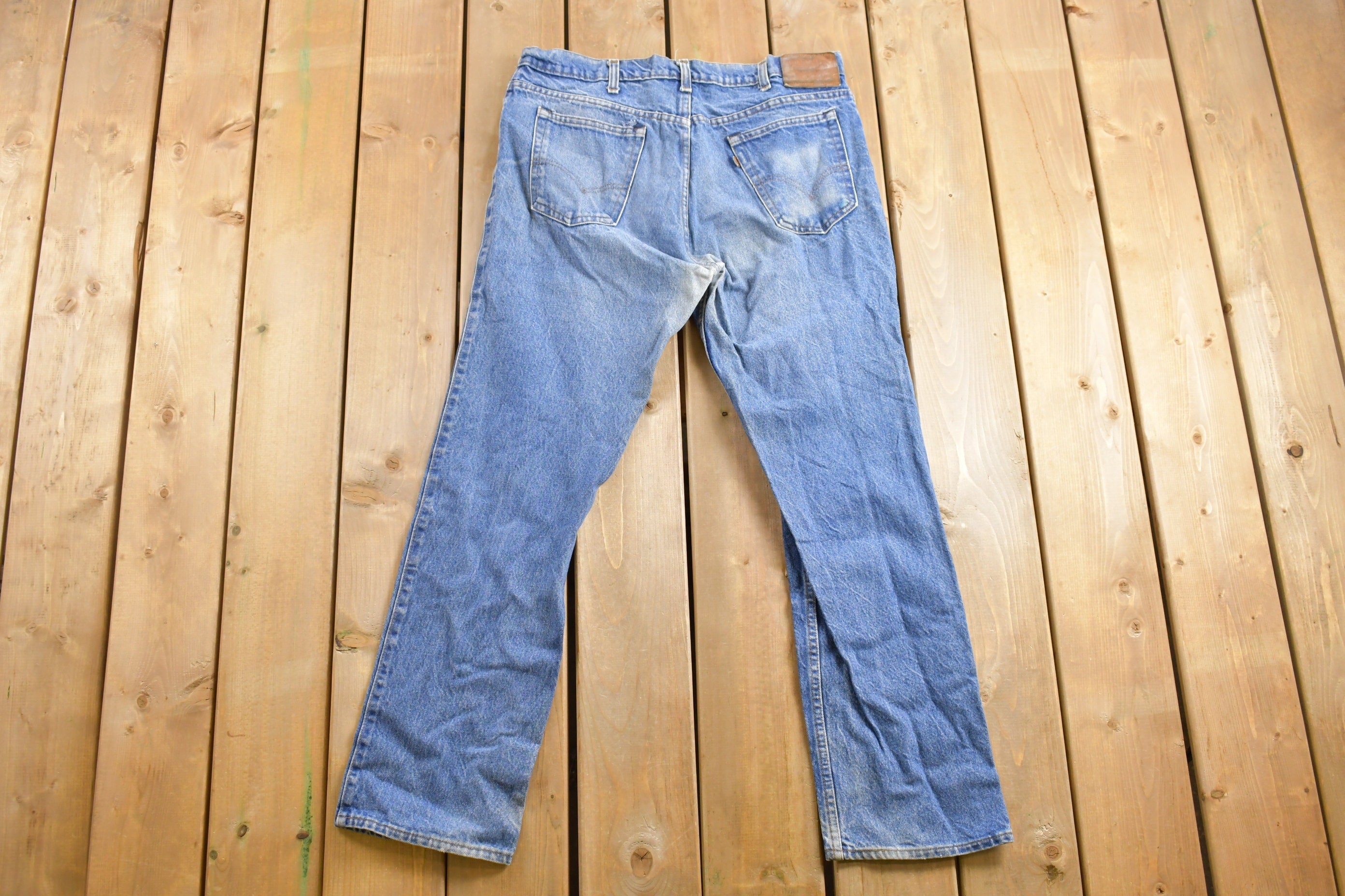 Vintage 1990s Levi's Leather Tab Jeans Size 34 x 31