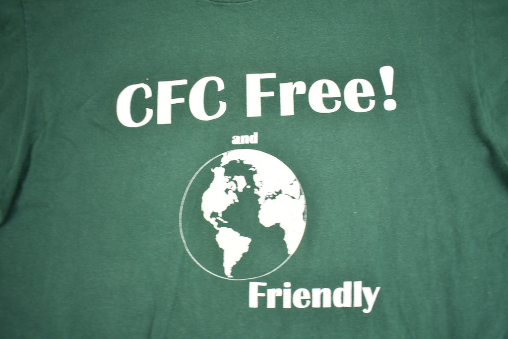 Vintage 1990s CFC Free And Friendly Allied Signal Aerospace Graphic T Shirt