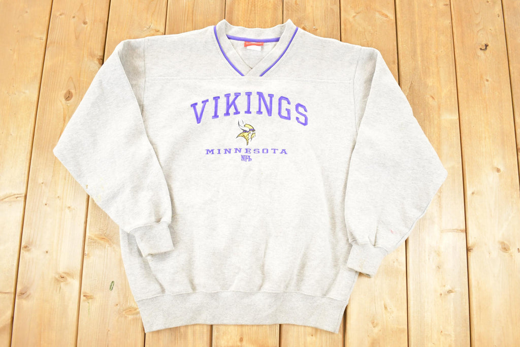 Vintage 1990s Minnesota Vikings NFL Crewneck Sweatshirt Men's M