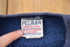 Vintage 1990s Blank Navy Blue Pluma Crewneck Sweatshirt