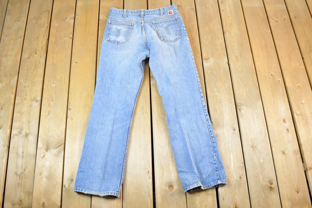 Vintage 1970s GWG Light Wash Denim Jeans Size 32 xs 30