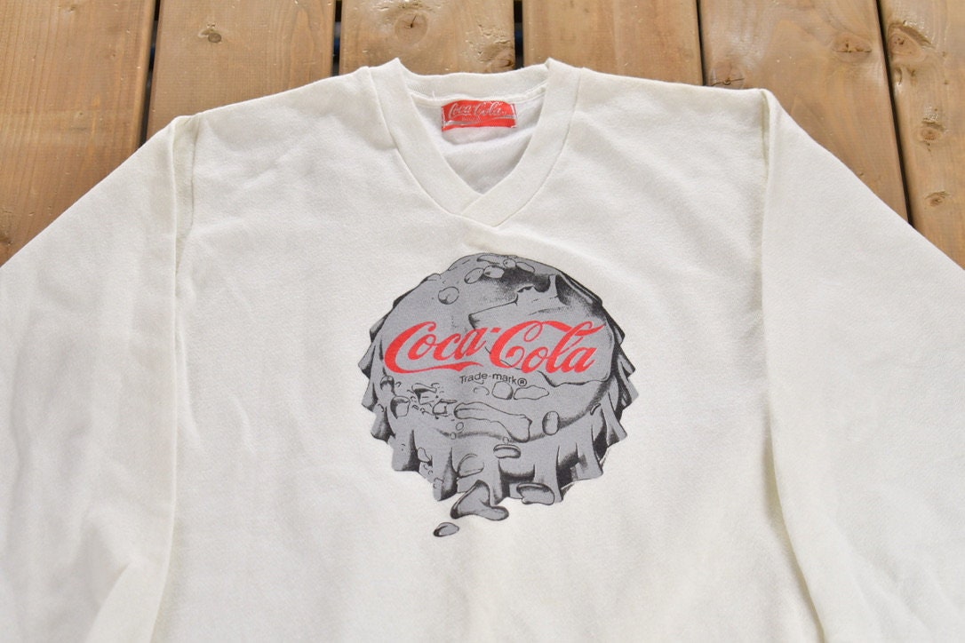 Vintage 1980s Coca Cola Pyjama Sweatshirt / Nightie / Made in USA / Cute / Long / 80s / 90s / Streetwear / Retro Style / Sleep Shirt / Coke